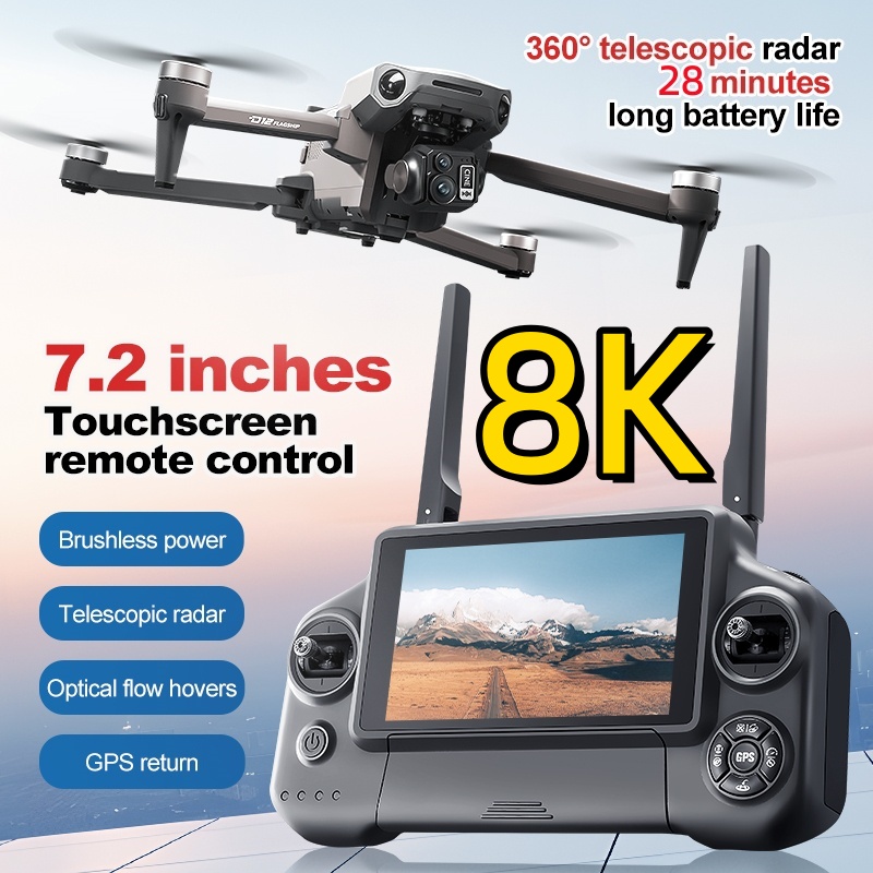 Rc Helicopter Electric - 8K 3 Eksenli Gimbal Fırçasız 7.2