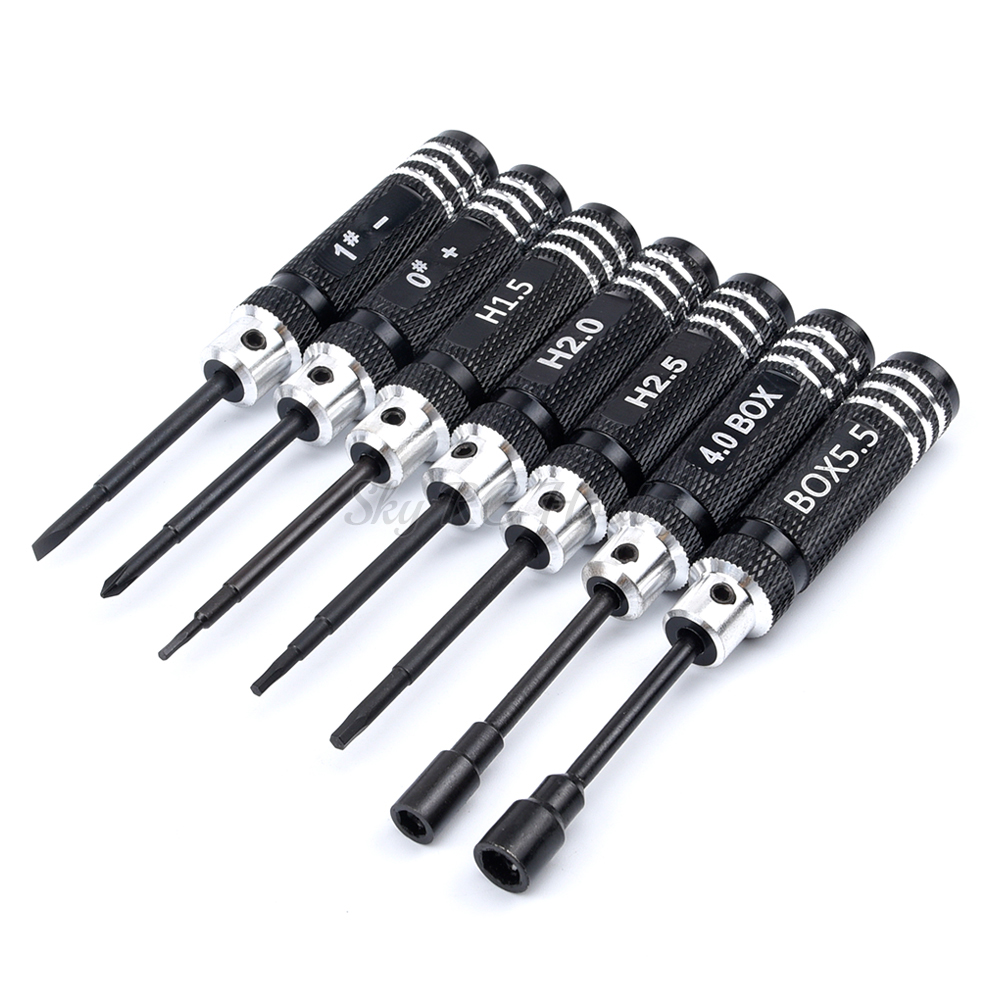 Rc Helicopter Tool Kit - 7 adet/takım 0/1/1.5/2/2.5/4/5.5mm altıgen altıgen tornavida