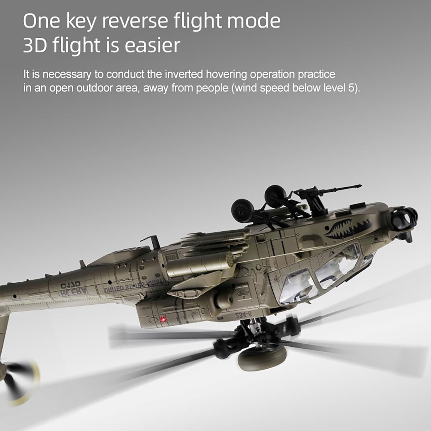 Rc Helicopter Large - 310MM 6CH C170 AH-64D Uzaktan Kumandalı