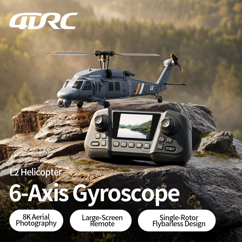 Rc Helicopter Single Rotor - 4DRC L2 RC Apache Askeri Savaş