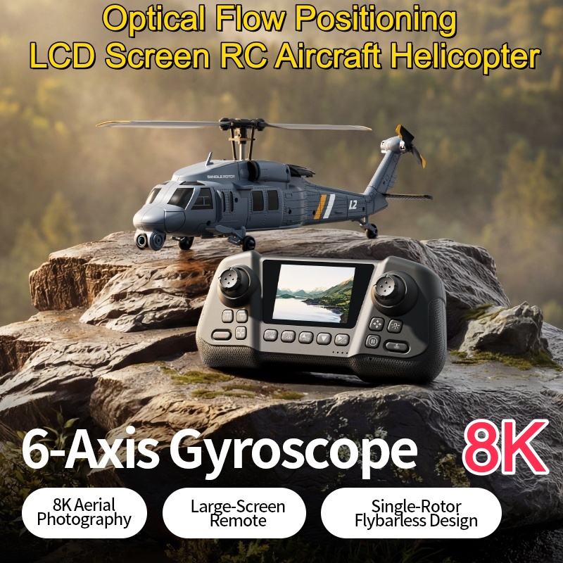 Rc Helicopter Large - 8K Flybarless Optik Akışlı Hover LCD