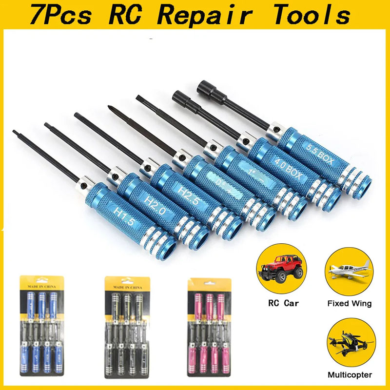 7 Parça 1.5 2.0 2.5mm RC Hex T - Rc Helicopter Tool Kit incelemesi ve fiyatı