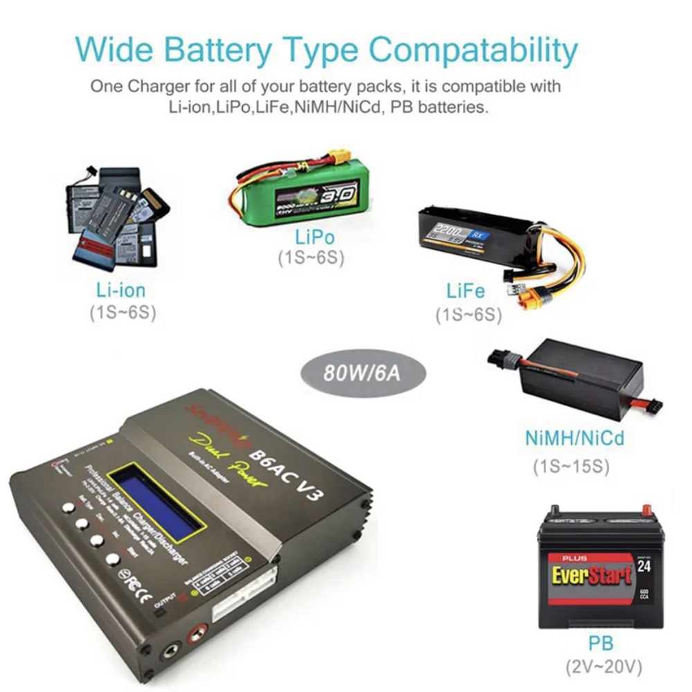 80W IMAX B6AC V3 Dengeleyici Ş - Rc Helicopter Charger incelemesi ve fiyatı